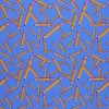 Mook Fabrics Cotton Back to School Tossed Pencils, Blue Cut