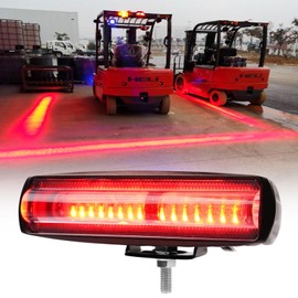 1 Pack Forklift Warning Light LED Forklift Safety Light, Pedestrian Red Zone Warning Lamp, Red Line Boundary Warehouse Work Light Truck 30W, DC12-80V
