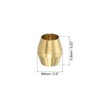PATIKIL 1/8" ID Compression Sleeve Ferrules, 10 Pack Brass Sleeve