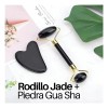 Kit Rodillo Y Piedra Gua Sha Masajeadora Anti-arrugas Kit 2