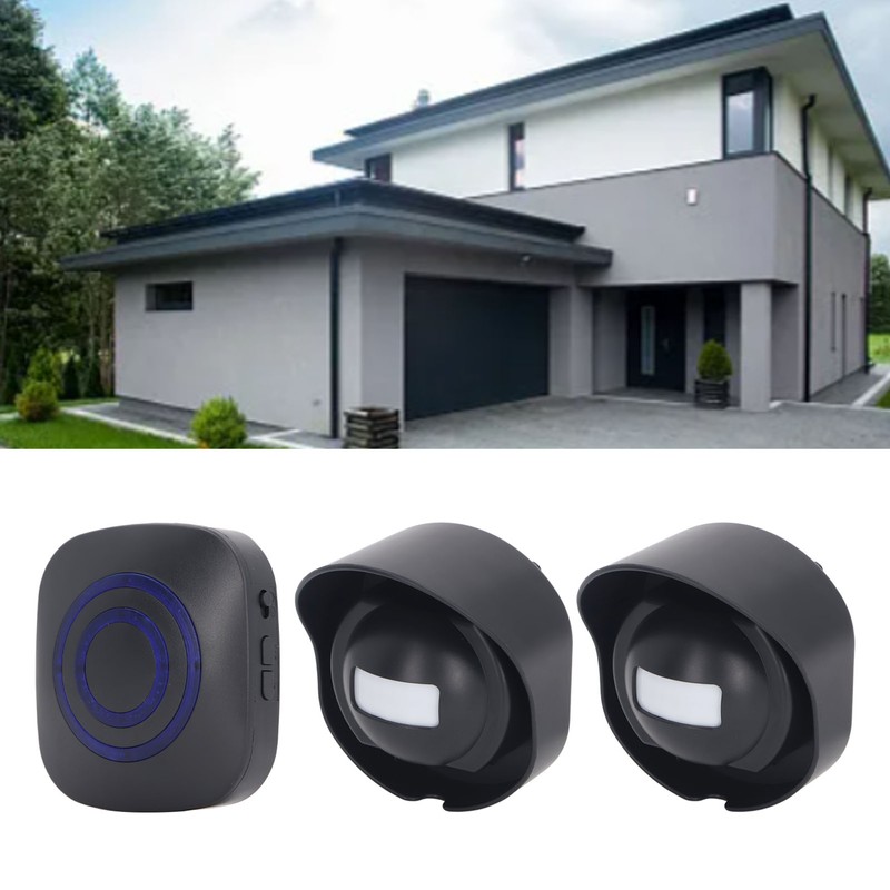 Driveway Alarm Weather Resistant 328ft Long Range 110‑240V Wireless Outside