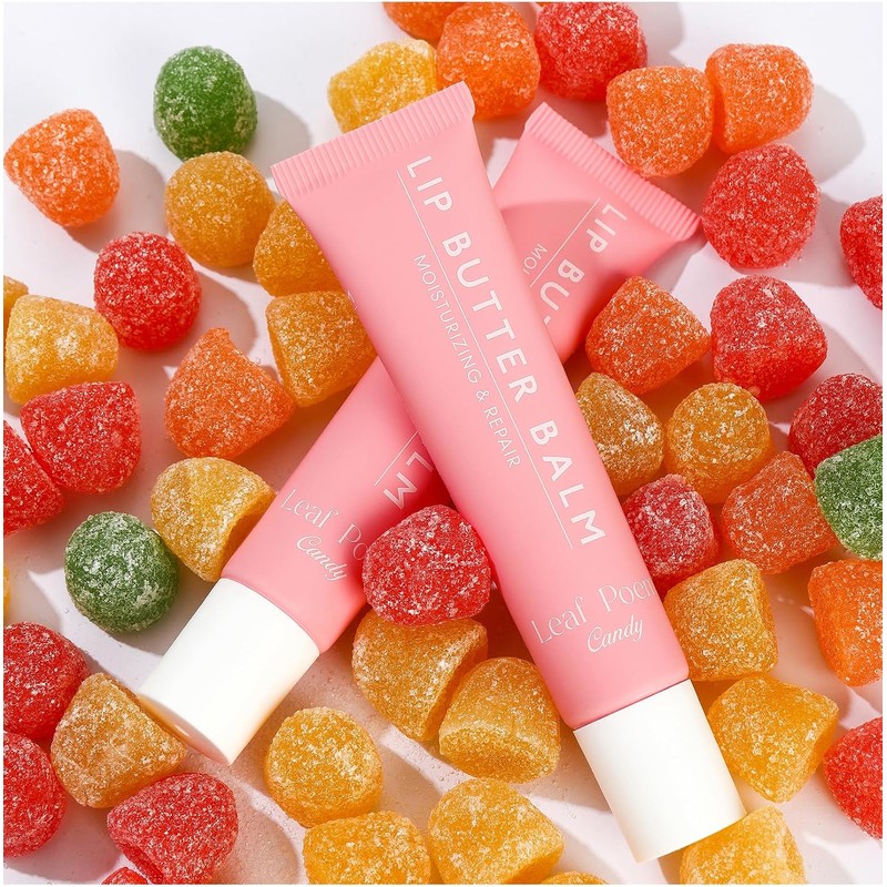 Bálsamo Labial Con Color, 4 Unidades, Hidratante Natural, Con Manteca