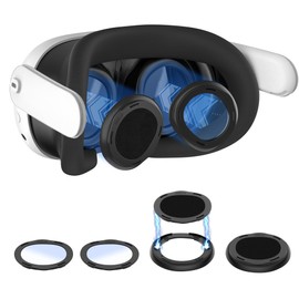 Lens Protector Cover Kit for Meta Quest 3, Blue Light Blocking Glasses with Glasses Spacer for Oculus Quest 3, Protector Anti-Scratch Ring Accessories for Meta Quest 3 (Not for Oculus Quest 3S)