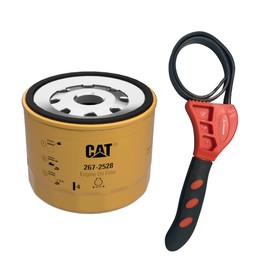 Caterpillar 267-2528 Engine Oil Filter w/IHD Strap Wrench Bundle (1)