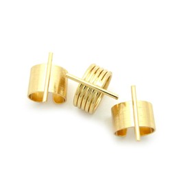 NYfashion101 3 Piece Thick Band Knuckle Midi Ring Set in Gold-Tone