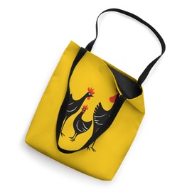 Three French Hens Retro Mid-Century Cut-Out 3 Tote Bag
