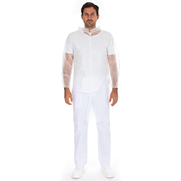 FRANZ MENSCH Hygonorm Visitor Gowns Light with Press Studs, PP,