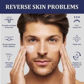 Crema Facial Para Hombre Antiedad, Hidratante Reduce Arrugas
