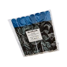 Set of 10 velcro Hook and Loop Velcro Cable Ties, 200x20 mm Black/Blue