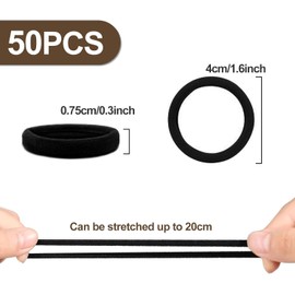 Hanyousheng 50 Pcs Hair Bobbles for Women, Hair Ties for Thick Hair, Elastic Hair Bands, Hair Bands for Women, Hair Ties No Damage, Ponytail Holders for Thick Thin Curly Hair