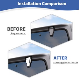 RT-TCZ Rear Tail Door Window Hinge Decorative Cover Trim for Jeep Wrangler JL 2018-2021 (Light Color, Rear Window Hinge Decor)