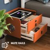 QHRAY Smart Fingerprint Nightstand with Wireless Charging, Fingerprint Side Table,Nightstand