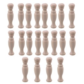 Mxfans Decorative Wood Spindles Unfinished Wood Craft Spindles 72x18mm Pack of 20