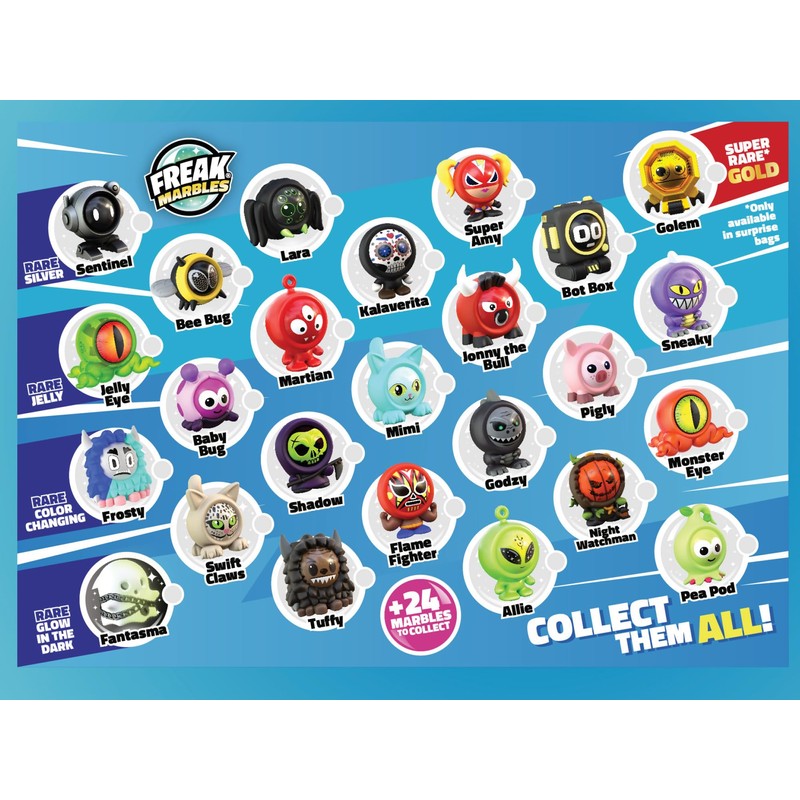 Freak Marbles Blind Pack | Collectible Character Figures | Swap,