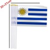 25 Pack Uruguay Handheld Small Flag,Mini Uruguayan Hand Held Miniature