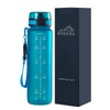 KOBONA 1L Motivational Water Bottle with Time Marking Hydration Tracking