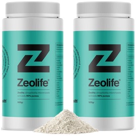ZEOLIFE ZEOLITA CLINOPTILOLITA 96% PUREZA 2 FRASCOS de 500 GRS EN POLVO