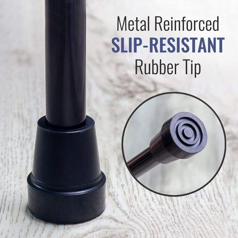 DMI Adjustable Designer Cane with Offset Handle and Strap, Zebra