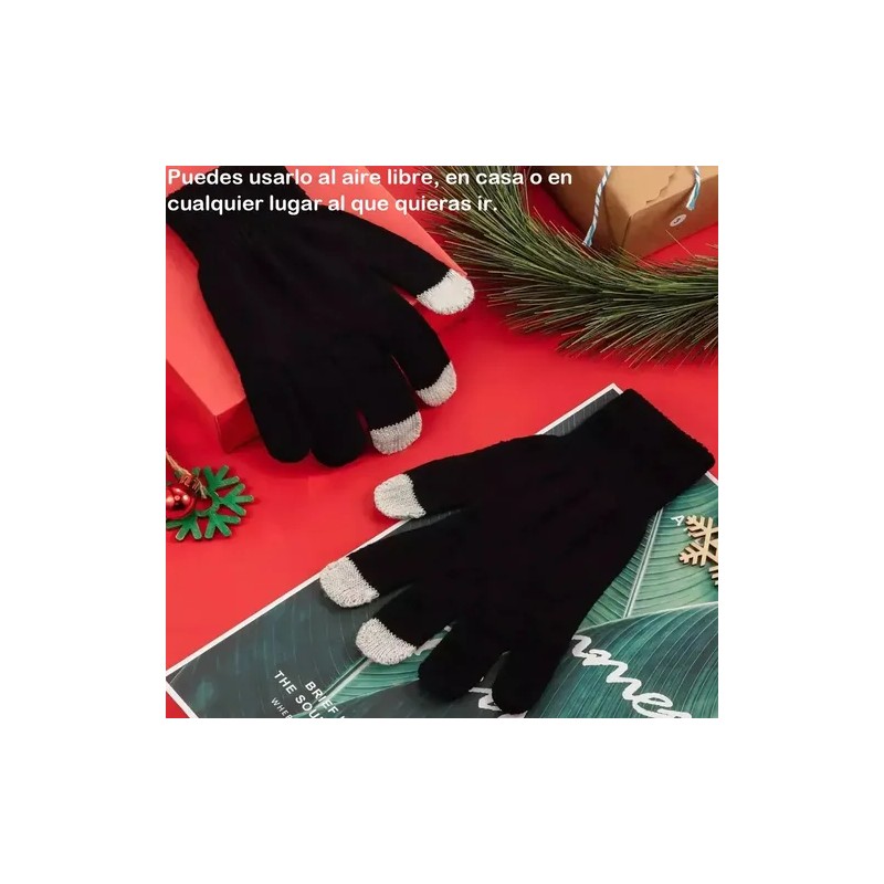 6 Pares Guantes De Lana Tejido Touch Tablet Celular Invierno
