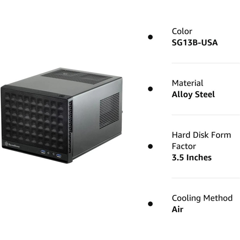 SilverStone Technology Ultra Compact Mini-ITX Computer Case with Mesh FrontPanel