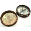 Antique Robert Frost Poem Compass-Pocket Compass w Leather Case
