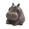 Hippo Figurine Purple Clay Ceramic Tea Pet Sculpture Hippo Statue