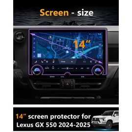 VEIROOM Screen Protector For Lexus GX 550 2024-2025, Tempered Glass Protective Film For GX550 2024 2023 Accessories - 14 inch