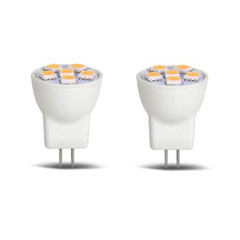 MR8 Light Bulb LED Replacement for Mini Halogen Recessed Lamps 12 Volt 1" Diameter GU4 RV Boat Camper Yacht Train Motor Home Interior Tiny House Ship Van Truck Sprinter Lighting - Cool White - 2 Pack