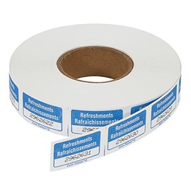 Merangue Refreshments Ticket Roll, 1000 Pack, Blue