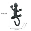 ChasBete Gecko Wall Hooks for Hanging, Rustic Iron Coat Hooks