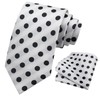 LJBFNN Mens Tie and Pocket Square Combo, Black Blue and