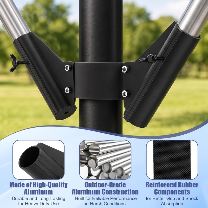 WODHMIEY RV Flag Pole Holder 3-in-1 Magnetic Suction Cup Hitch