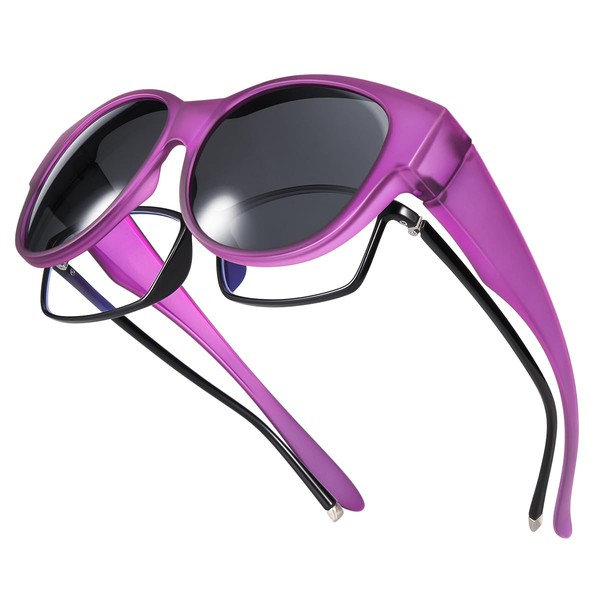 Br’Guras Oversized Polarized Fit over Sunglasses Over Glasses for Men