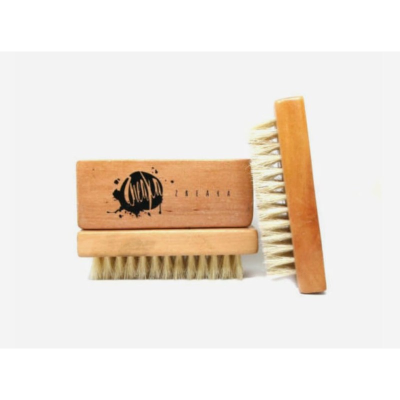 Premium Hog Hair Shoe Cleaning Brush for Delicate Fabrics, Suede,