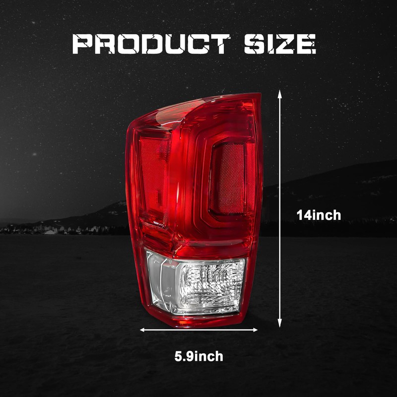 SINYATO INDUST Tail Light Housing for 2016-2023 Toyota Tacoma, Driver