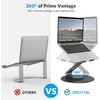 OMOTON Adjustable Laptop Stand with 360 Rotating Base, Ergonomic Laptop