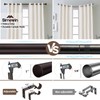SIMEWIN Bronze Curtain Rods for Windows 48 to 84 Inches