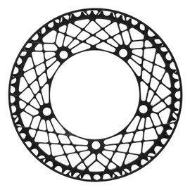 BOLANY Bicycle Chainring Aluminum Alloy Folding Bike Chainring Plate for 130 BCD 53TAnode Black