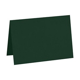 LUXPaper A7 Folded Cards | 5 1/8" x 7" | Green Linen | 100lb. Cover | 50 Qty