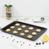 2 Pcs Black Carbon Steel Baking Trays, Large Rectangular Baking