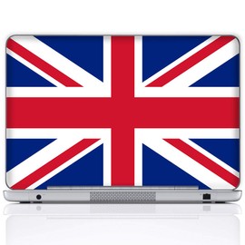 Meffort Inc 17 17.3 Inch Laptop Notebook Skin Sticker Cover Art Decal (Included 2 Wrist pad) - UK Flag