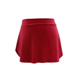Lovdaswi Women Ballet Wrap Skirt Adult Pull On Elastic Dance Skirts Burgundy