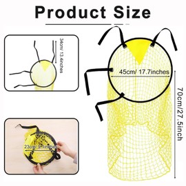 3Pcs Soccer Top Bins Soccer Target Goal Foldable Portable Soccer Training Target Net Easy to Attach and Detach Soccer Goal Target Net for Shooting Accuracy Training Equipment Trainer Gifts QOOWFEANIG