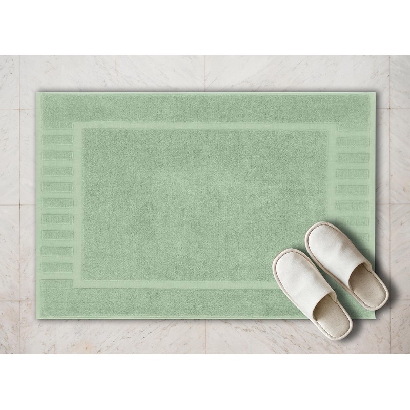 White Classic Luxury Bath Mat Floor Towel Set - Absorbent