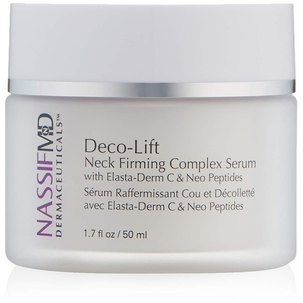NassifMD Deco-Lift Neck Firming & Lifting Complex Serum with Powerful Peptides that smooth wrinkles for younger looking skin