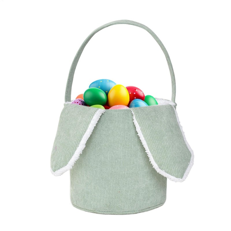 Long Ear Easter Buckets - Bunny Plush Egg Hunt Basket