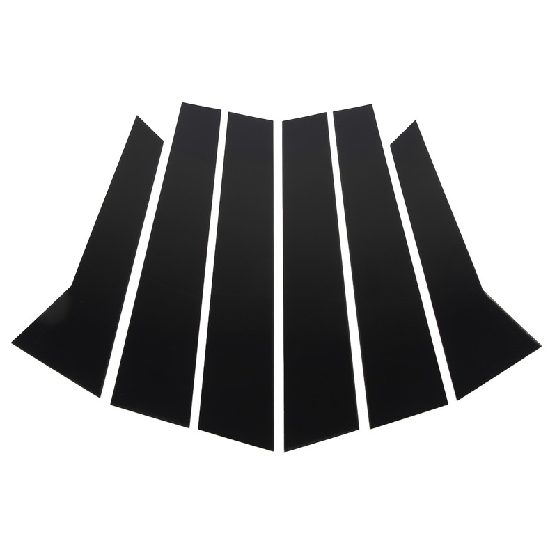 6Pcs B Pillar Posts Trim Glossy Black Exterior Window Decal