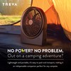 Treva 10 Inch Portable Rechargeable Fan & Battery Powered, 3