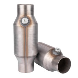 Yeoflagtrade Catalytic Converter 2.5 Inch 2 Pcs, High Flow Universal Catalytic Convert Inlet Outlet 2.5 In, Direct-Fit Catalytic Convertor with O2 Port (EPA Compliant)