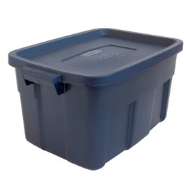 Rubbermaid Roughneck️ Storage Totes 14 Gal, Durable Stackable Storage Containers, Great for Dry Food Storage, Clothing, Camping Gear and More, 6-Pack